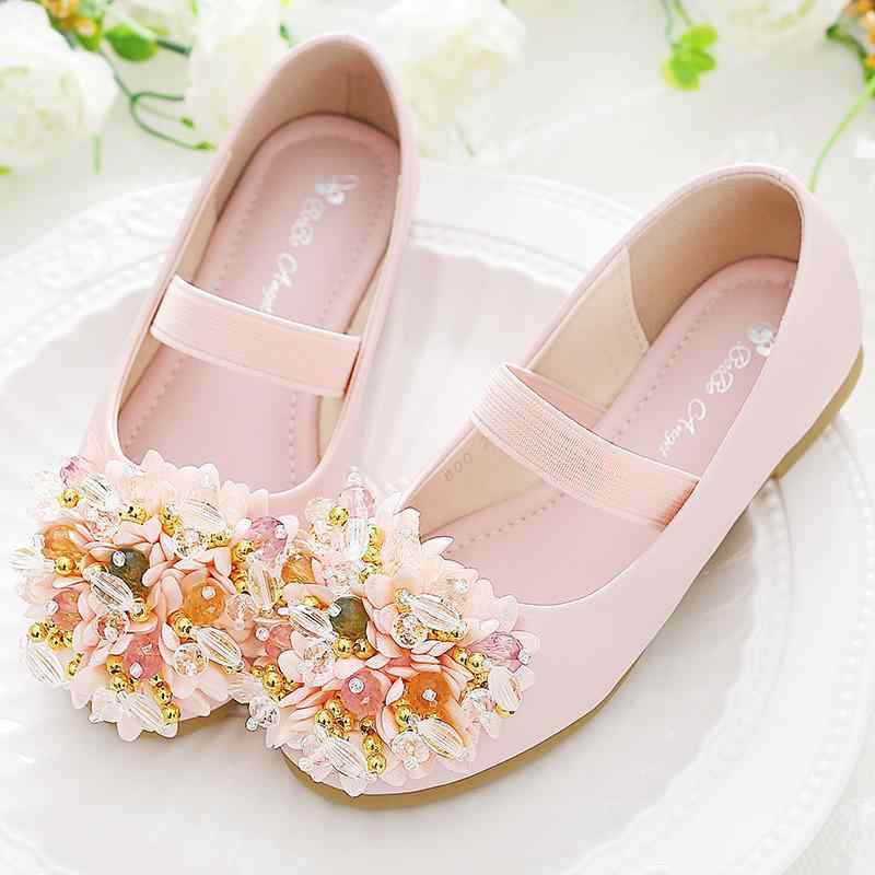 シューズ キッズ 女の子 プリンセス バレエシューズ フォーマル 合成皮革 通気性 滑り止め 花モチーフ 発表会 結婚式 入学式 卒園式 ダンス スリッポン ホワイト ピンク 通年