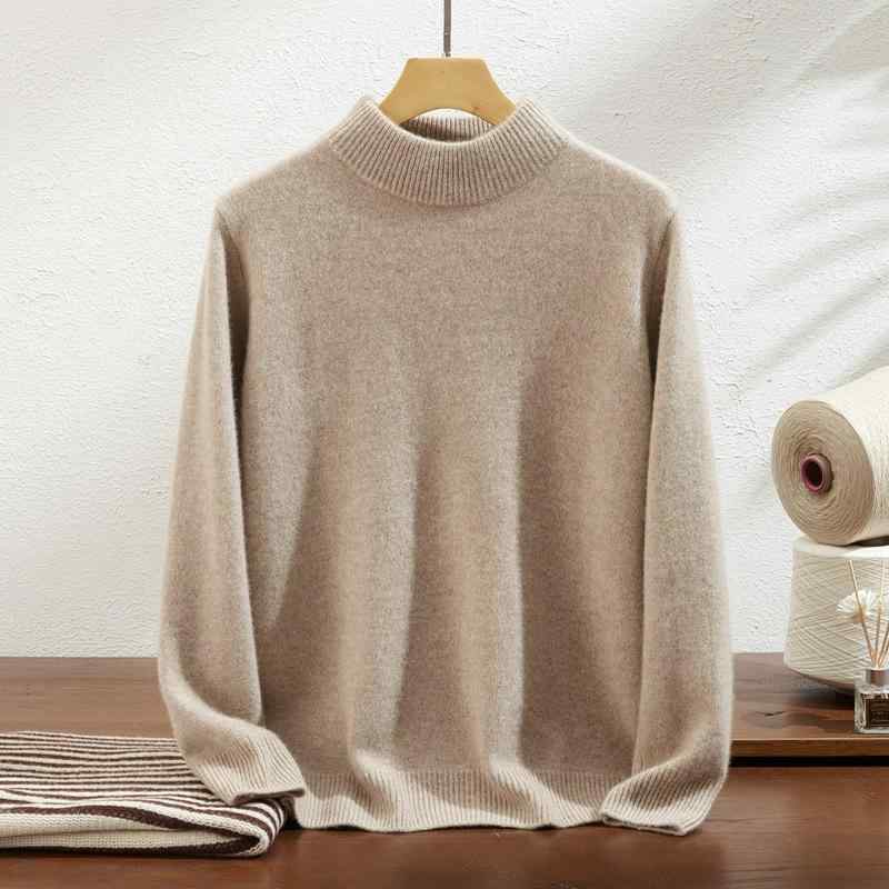 ニット メンズ カシミヤ 保温 厚手 ダブルフェイス モックネック プルオーバー 長袖 スリムフィット 肌触りなめらか カジュアル 通勤 ビジネス 上質 トップス セーター 秋冬｜セキュアデポ 29,580円