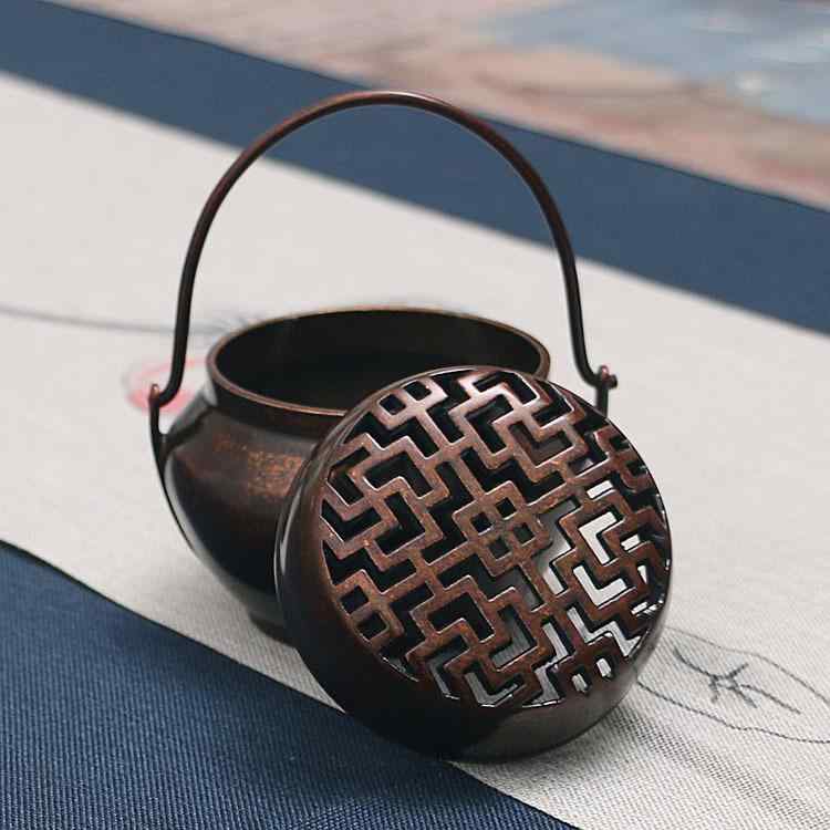 香炉 銅製 携帯用 手炉 炭火 空薫 白檀 お香 アロマ 家庭用 伝統工芸品 古典的 趣のある 小型 懐炉 薫香炉 持ち運び おしゃれ リラックス 瞑想 和風 癒やしグッズ インテリア オブジェ