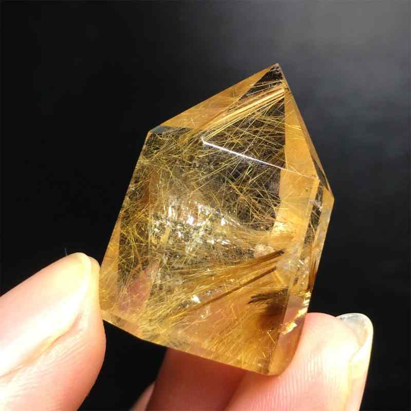 パワーストーン 天然石 水晶 ゴールドルチル タイチンルチル 金針水晶 六角柱 シングルポイント 原石 標本 高品質 美しい針入り 金運 開運 癒し インテリア 置物 オブジェ 飾り