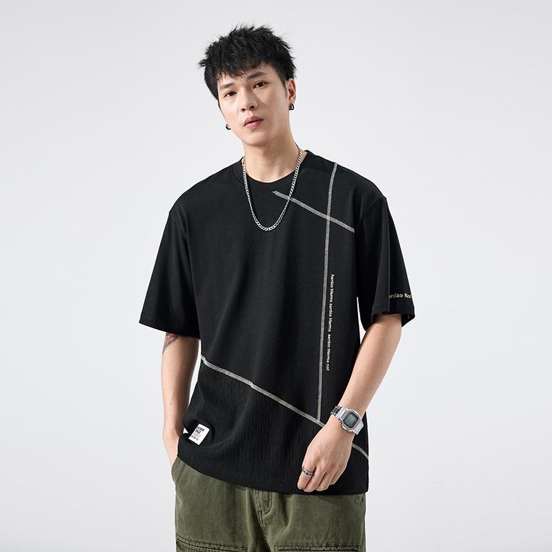 Tシャツ メンズ 半袖 ゆったり ルーズフィット オーバーサイズ 大きいサイズ ビッグシルエット コットン 丸首 クルーネック 無地 薄手 普段着 カジュアル 部屋着 丈夫 耐久性