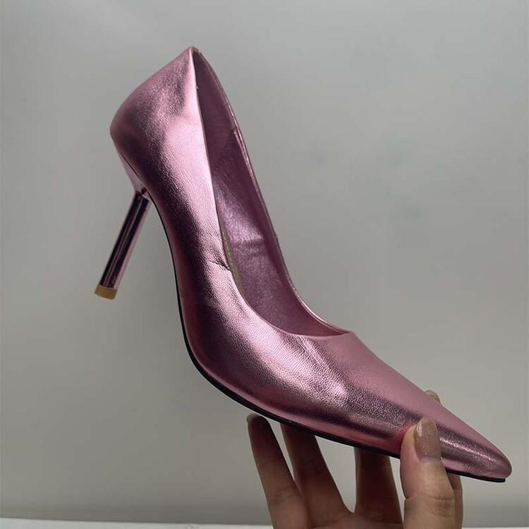 パンプス レディース 女性用 スリッポン ポインテッドトゥ 細ヒール 6-8cmヒール 浅履き シンプル おしゃれ きれいめ 美脚 万能 無地 マイクロファイバー ゴム底 春夏 通勤 オフィス フォーマル 大人 上品