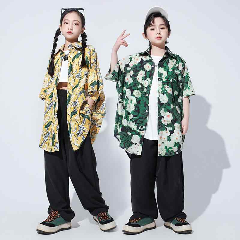 ダンス衣装 キッズ ジュニア 男の子 女の子 ヒップホップ ストリート レトロ 香港風 発表会 運動会 パフォーマンス 応援団 チアリーダー イベント ユニフォーム 子供服 春秋 ポリエステル