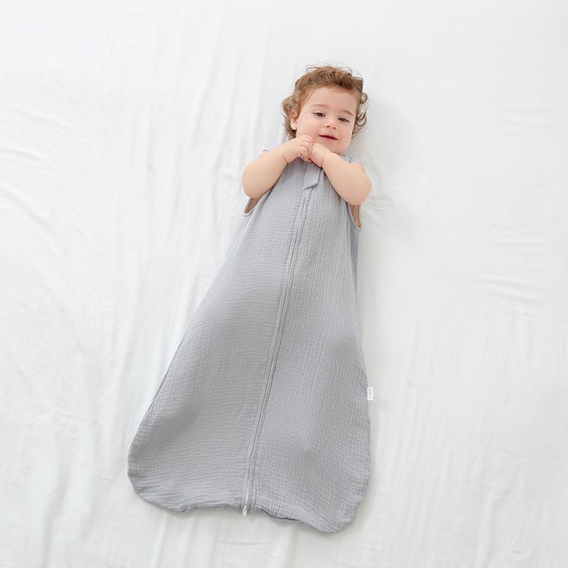 スリーパー ベビー 新生児 0-1歳 赤ちゃん向け コットン 綿 ガーゼ やわらか 通気性 薄手 夏 ベストタイプ 袖なし 寝冷え防止 寝相対策 四季兼用 オールシーズン アニマル柄 かわいい柄 4,513円