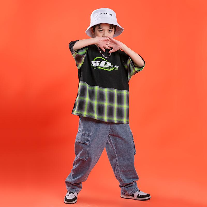 ダンス衣装 キッズ 男の子 女の子 ゆったり ルーズフィット かっこいい トレンド 綿混素材 ストリート ヒップホップ ジャズダンス 発表会 ステージ 練習着