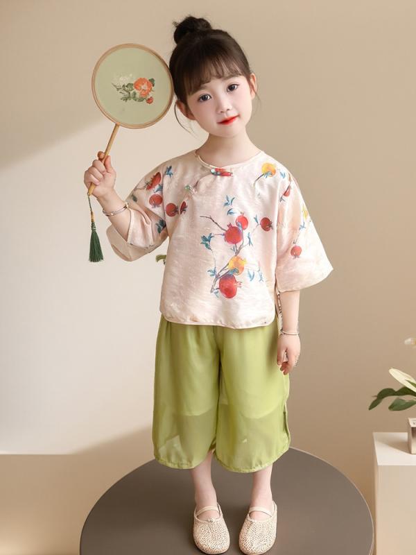 ワンピース 女の子 子供 柔らかい 綿裏地 春夏 漢服 中華風 エレガント プリンセスドレス 刺繍 襦裙 シフォン チュールスカート 花柄 かわいい 切り替え ポリエステル