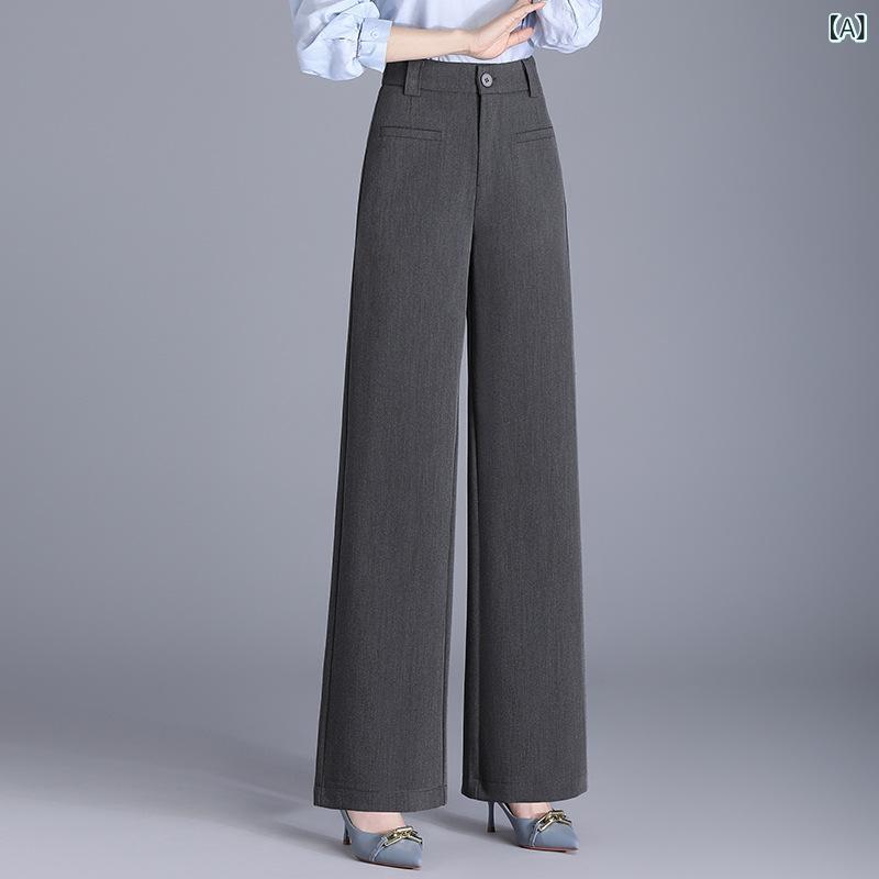 パンツ レディース とろみ ドレープ スタイルアップ 着痩せ 薄手 オフィス 通勤 ハイウエスト ロング丈 ストレートワイド スラックス 春夏