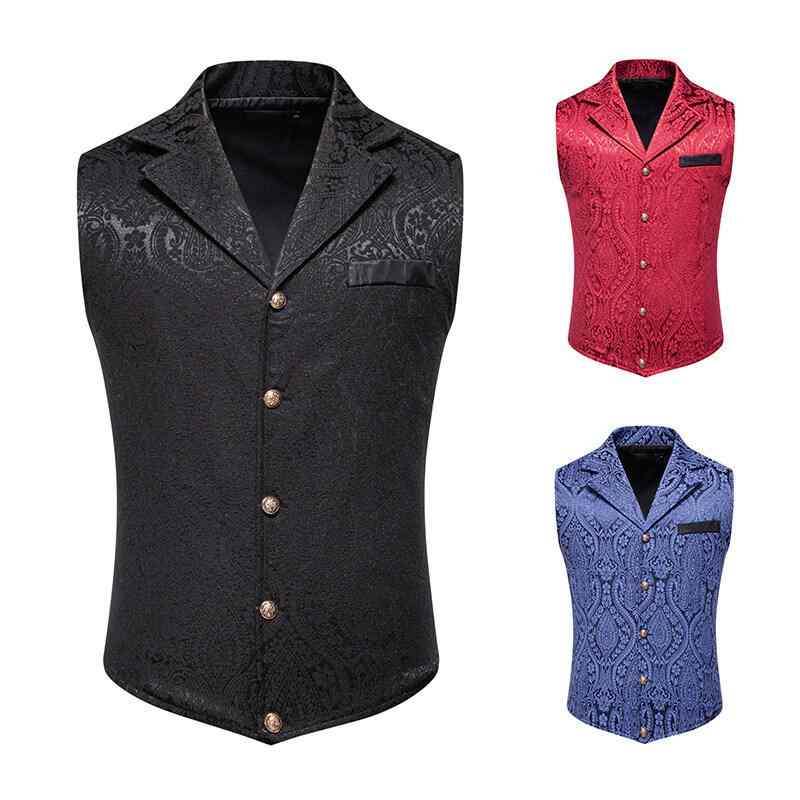 ベスト レディース Vネック シェニール素材 花柄 華やか ヨーロピアン中世風 レトロヴィンテージ加工 スリムフィット 細見え きれいめ エレガント 上品 カジュアル 春夏 黒 ワインレッド ブルー オフィス 通勤 お出かけ
