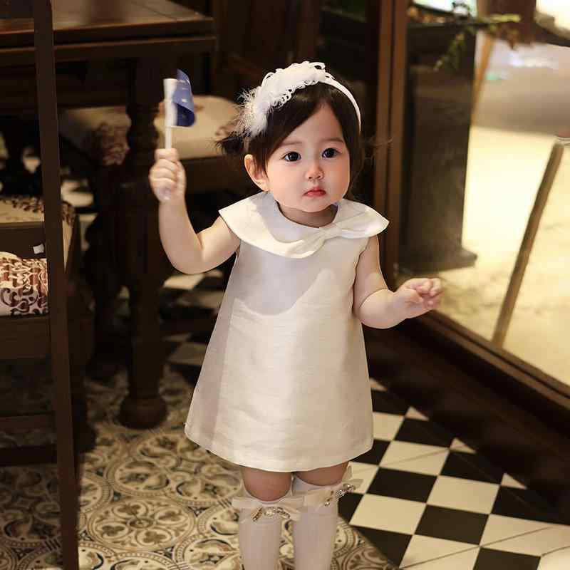 ワンピース 女の子 ベビー キッズ 高級感 Aライン 1歳 誕生日 選び取り 発表会 結婚式 セレモニー フォーマル プリンセスドレス フラワーガール ホワイト 白