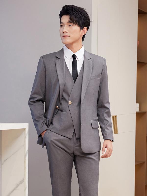 スーツ 男女兼用 ビジネス 制服 セットアップ オフィス ホテル 宝飾店 美容サロン カウンセラー ユニフォーム 長袖ジャケット パンツ ポリエステル 上品 エレガント 通勤 面接