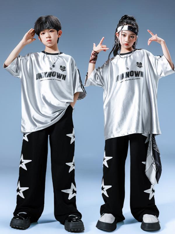 ダンス衣装 キッズ 男の子 ストリート ヒップホップ ダメージ加工 ベスト セットアップ 発表会 イベント ステージ ドラム 練習着 クール かっこいい 綿 コットン 春夏