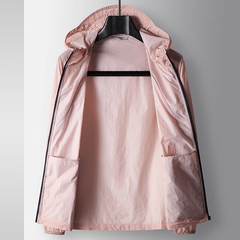 パーカー レディース 女性用 UVカット 接触冷感 UPF50+ フード付き ジップアップ 軽量 薄手 通気性 ナイロン 無地 ミドル丈 長袖 春夏 アウトドア レジャー カジュアル