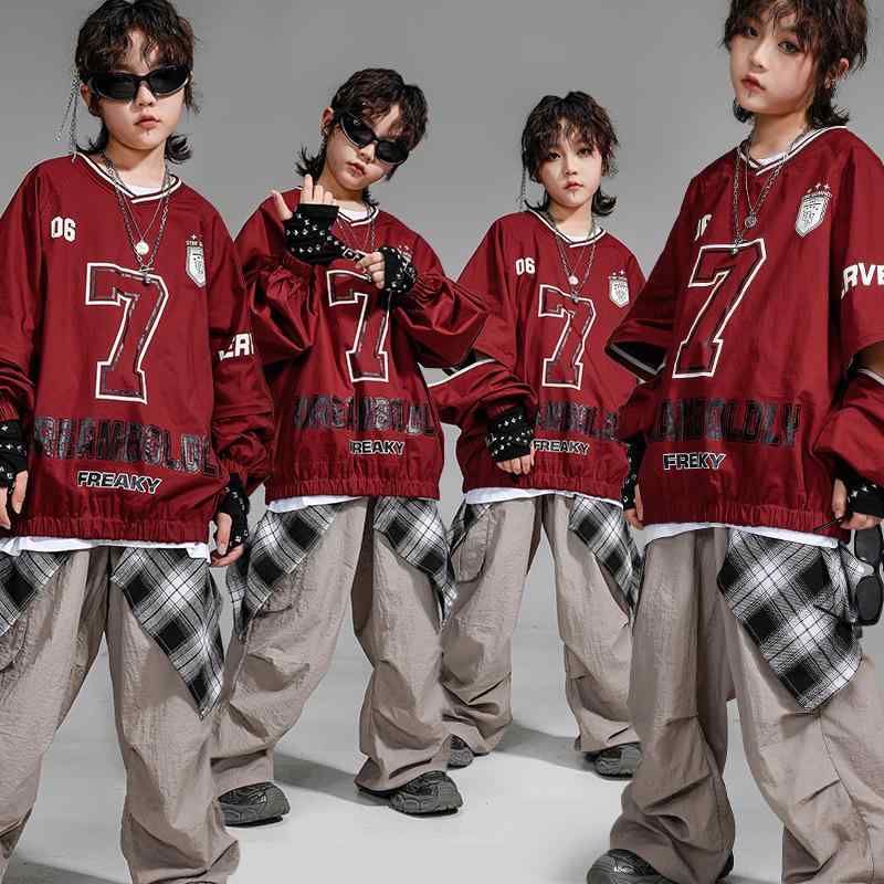 キッズ ダンスウェア 男の子 女の子 ヒップホップ ストリート セットアップ スウェット トレーナー ダンスパンツ ストレッチ ステージ 発表会 衣装 トレンド カジュアル