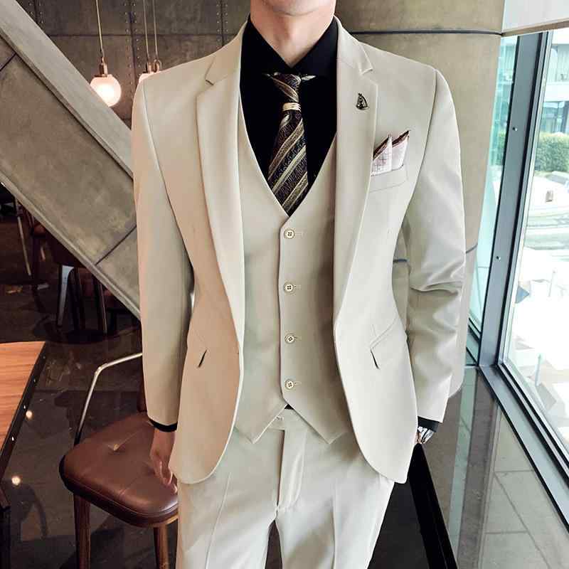 スーツ メンズ スリムフィット スリーピース 韓国ファッション 結婚式 介添人 新郎 披露宴 撮影 フォトウェディング ビジネス フォーマル ホワイト