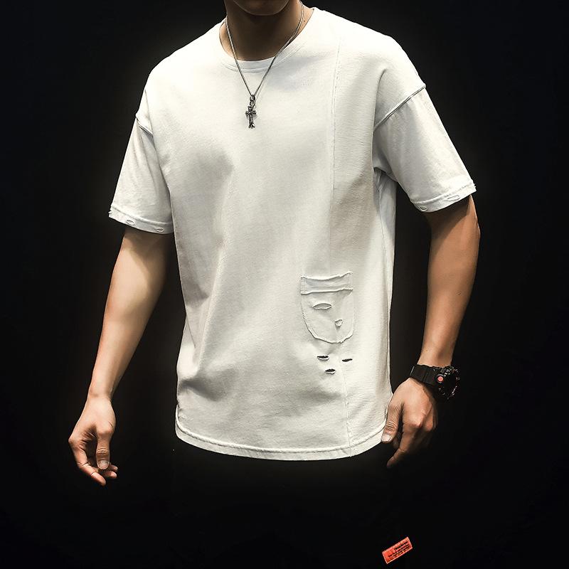Tシャツ メンズ 半袖 ゆったり ルーズフィット ビッグシルエット 大きいサイズ ウォッシュドコットン 洗い加工 綿素材 シワになりにくい イージーケア 日系 カジュアル 夏物 無地 クルーネック