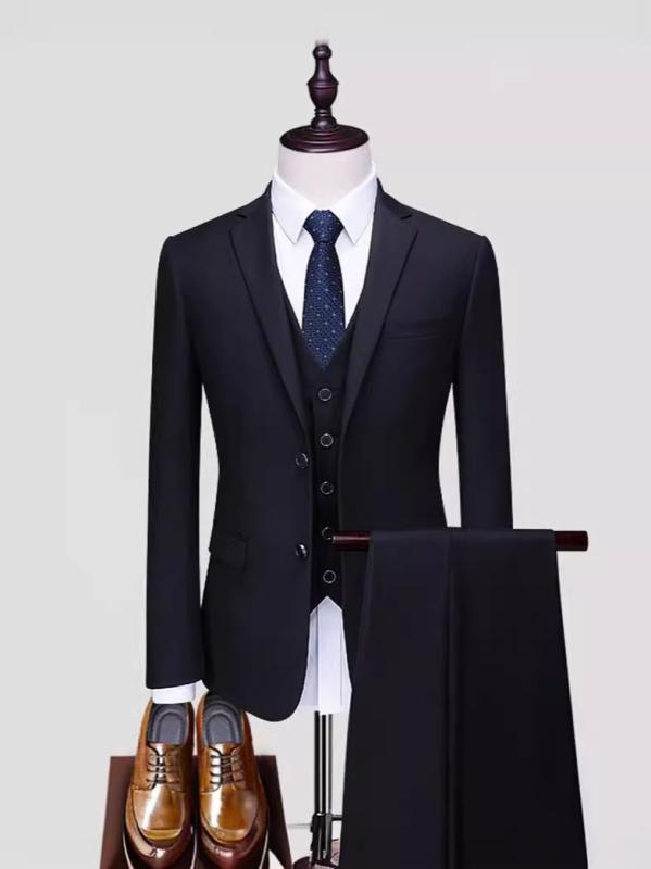 スーツ メンズ 男性用 スリーピース ビジネス フォーマル 礼服 結婚式 通勤 オフィス リクルート スリム セットアップ