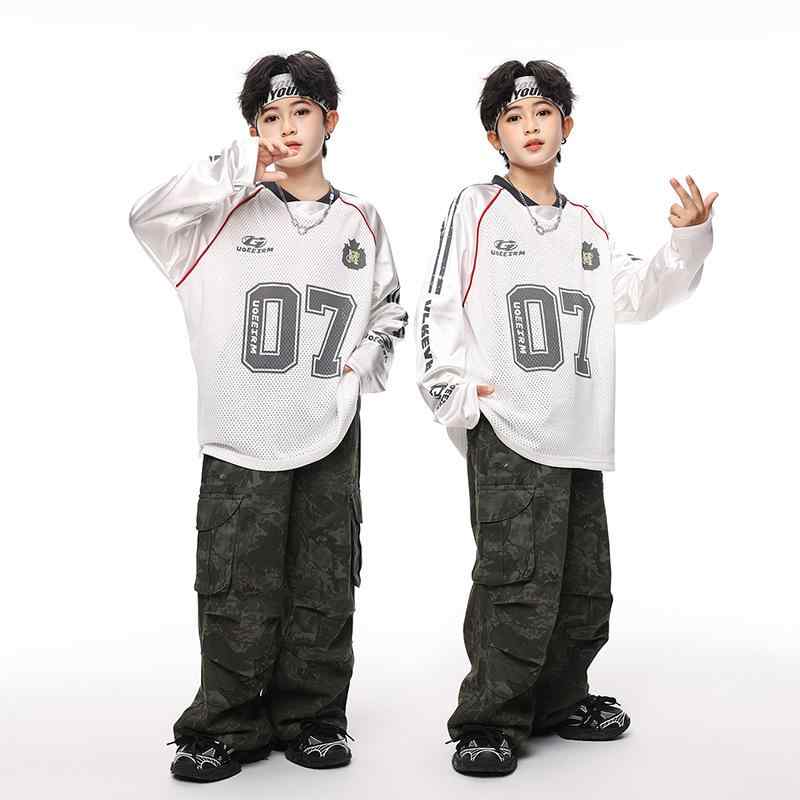 キッズ ダンス衣装 男の子 女の子 ヒップホップ ストリートダンス ゆったり ルーズ セットアップ 発表会 ステージ衣装 トレンド カジュアルウェア