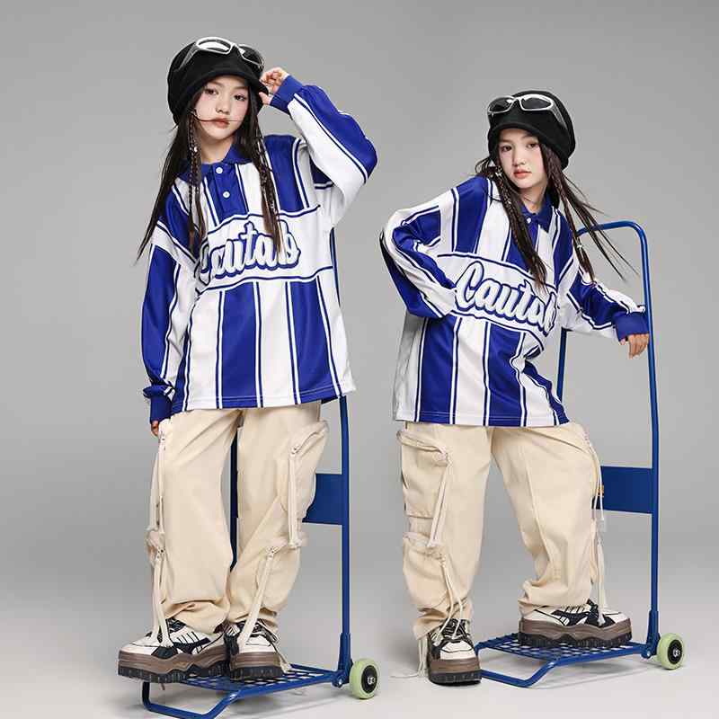 セットアップ キッズ 男の子 女の子 男女兼用 長袖 ヒップホップ ストリートダンス ストリートファッション スウェット トレーナー 発表会 練習着 舞台 衣装 ポリエステル 秋冬