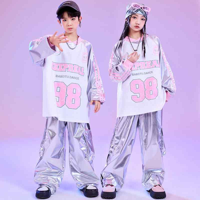 キッズ 男の子 女の子 ジュニア 男女兼用 ストリート ダンス 衣装 ヒップホップ ジャズ 発表会 舞台 演出服 パフォーマンス 練習着 セットアップ 春夏 綿混 コットン