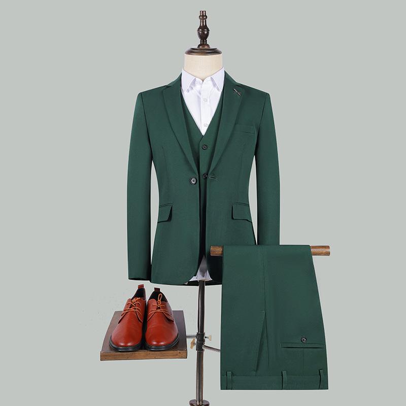 スーツ メンズ スリーピース セットアップ ビジネス 通勤 カジュアル 結婚式 新郎 礼服 スリムフィット シングルブレスト 1つボタン 8,971円