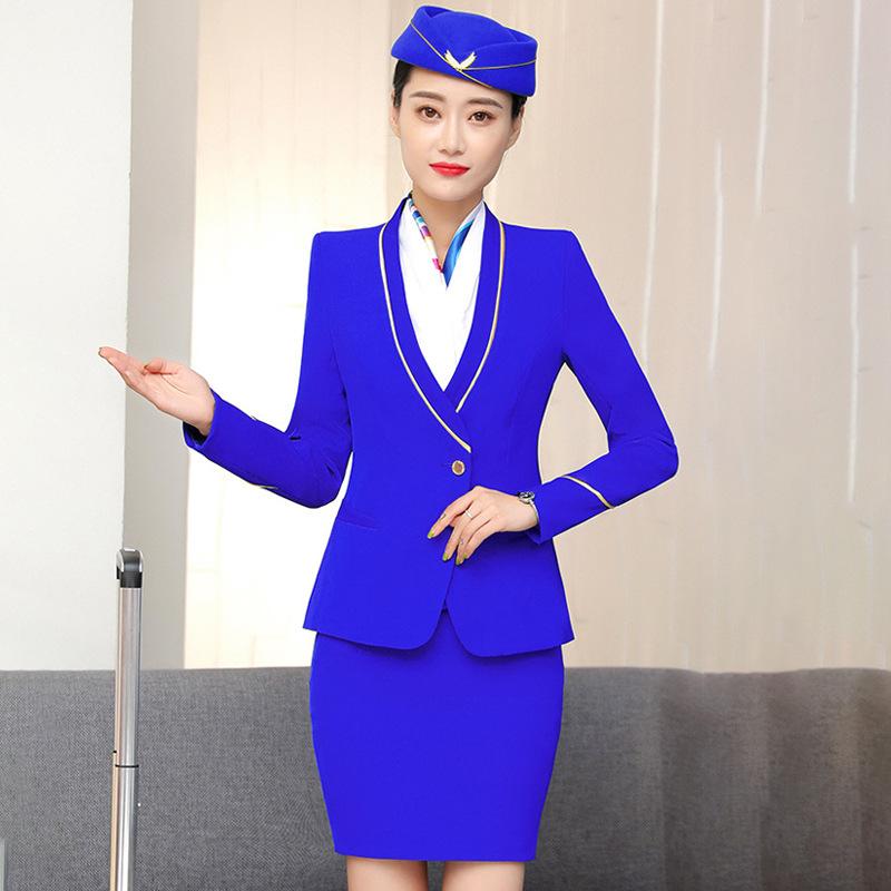 スーツ レディース 客室乗務員 鉄道 航空 制服 ユニフォーム オフィス 通勤 仕事着 面接 受験 学生 吸湿速乾 オールシーズン ポリエステル混紡 ジャケット スカート パンツ 黒 紺 4,051円