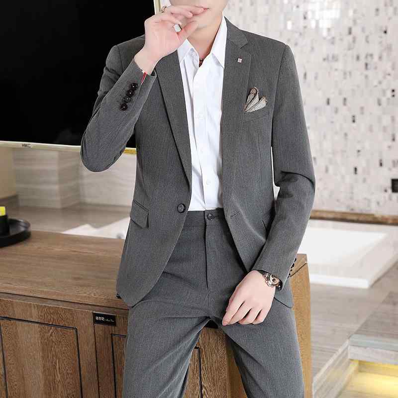 背広 メンズ 2点仕掛ける 背広 韓国風 か細い填まる 細身 縞模様 テーラードジャケット 商行為 フォーマル 心地よい 御芽出度 花むこ 交歓会