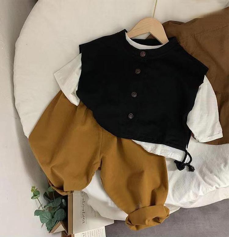 キッズ 男の子 女の子 ベビー 幼児 セットアップ スリーピース 柔らか素材 長袖 ロングパンツ 春秋 韓国風 おしゃれ かっこいい 綿 普段着 3点セット