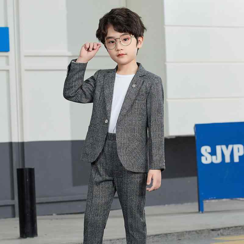 スーツ 男の子 男児 キッズ フォーマルウェア 礼服 ブリティッシュスタイル かっこいい おしゃれ 無地 長袖 一粒ボタン ポリエステル ジャケット パンツ セットアップ 発表会 演奏会 卒業式 結婚式 入学式 卒園式 七五三