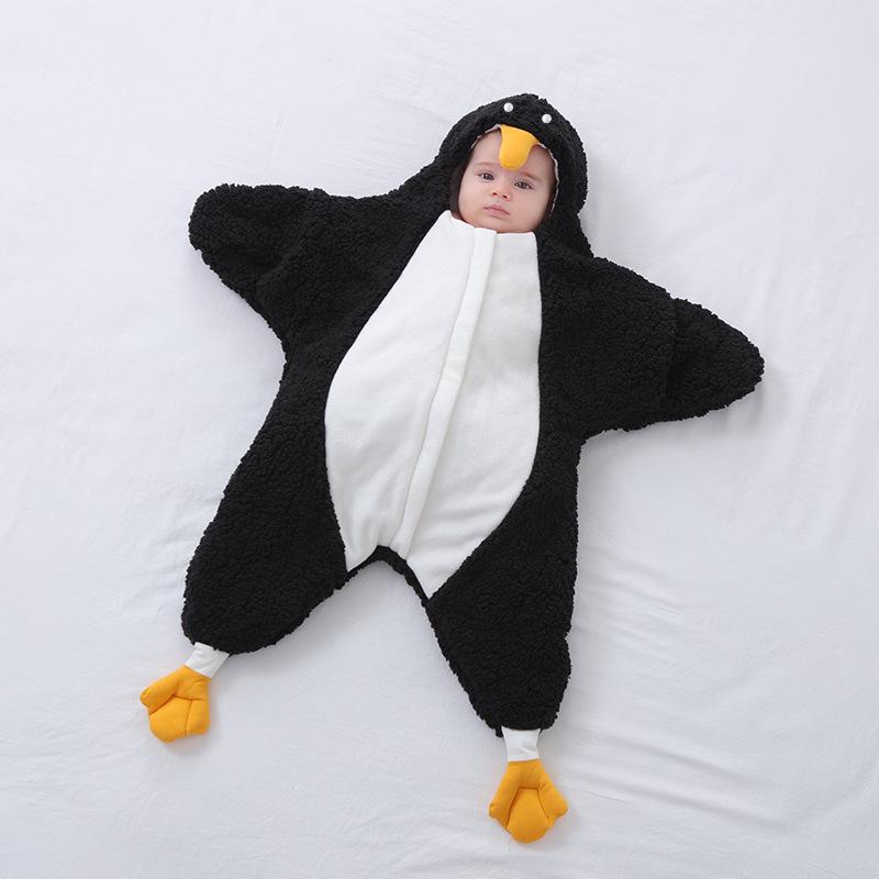 スリーパー 新生児 ベビー 赤ちゃん 子供 キッズ 寝冷え防止 キック防止 足つき 分離式 羊羔風 ふわふわ 厚手 オールシーズン 防寒 コットン 綿 無地 Aクラス 安全