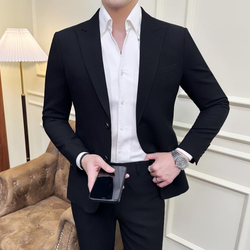 キッズスーツ 男の子 新郎 結婚式 発表会 入学式 ダブルボタン ピークドラペル 高級感 フォーマル ヴィニロン素材 ツーピース スーツセット