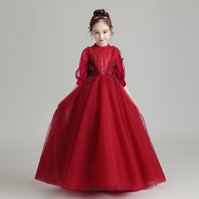 ドレス 女の子 子供 キッズ ガールズ プリンセス フォーマル ピアノ発表会 演奏会 結婚式 フラワーガール 誕生日 司会 華やか ロング ショート丈 春夏 オールシーズン対応