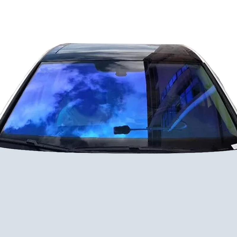 【Sunice】車 カメレオンフィルム フロントガラス 虹色 車検対応 オーロラフィルム ブルー おしゃれ|セキュアデポ