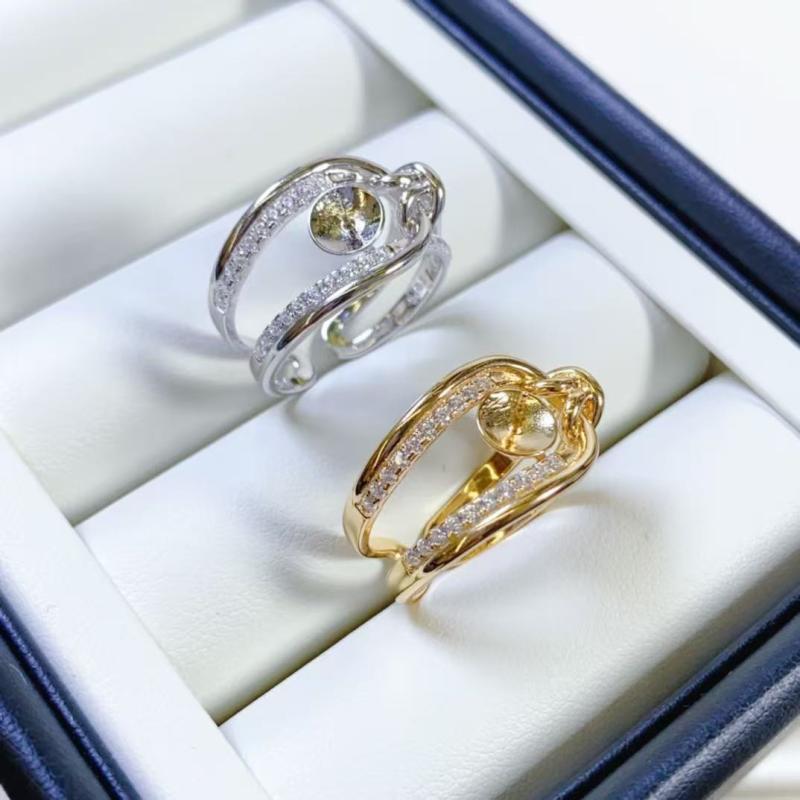 指輪 レディース シルバー 925 リング パーツ 空枠 金具 台座 ジルコニア アクセサリーパーツ DIY 手芸｜セキュアデポ