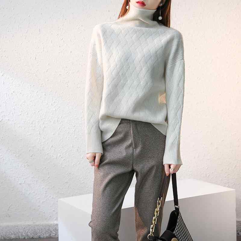 ニット セーター レディース 秋冬 タートルネック ハイネック 長袖 羊毛風 カシミヤ調 あったか 防寒 厚手 ゆったり トップス プルオーバー インナー 無地 通勤｜セキュアデポ