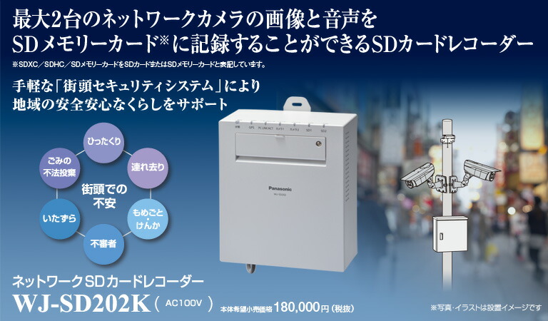 ネットワークSDカードレコーダー WJ-SD202K
