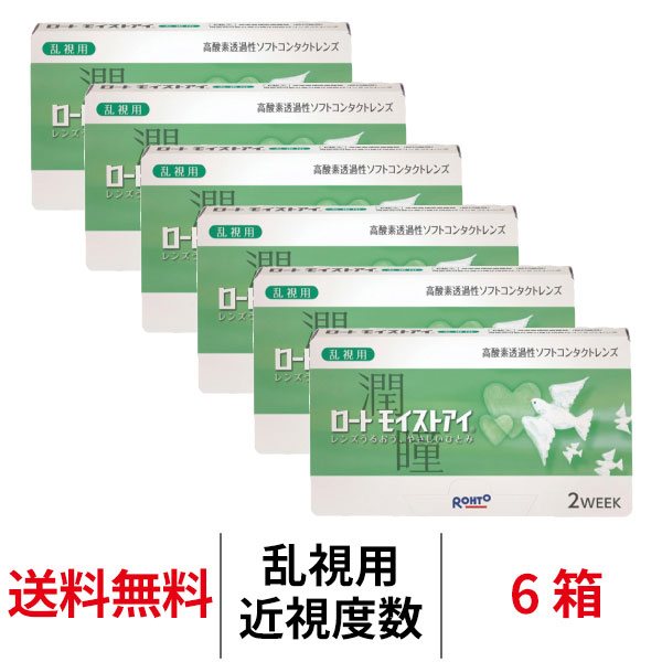 送料無料[6箱][乱視用]ロート モイストアイ乱視用 6箱セット 1箱6枚入り 2週間交換 ROHTO モイスト コンタクトレンズ クリアレンズ ツーウィーク 2week 2ウィーク トーリック シリコーンハイドロゲル シリコン ハイドロゲル