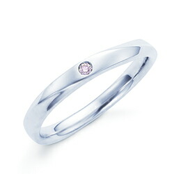 【お上さん」用】【一緒になる指環】【新生産品】\u003cBR\u003e【Princess Heart Collection】\u003cBR\u003e【プラチナ】【サクラ色金剛石】\u003cBR\u003e【VITA ヴィータ】マリッジリング