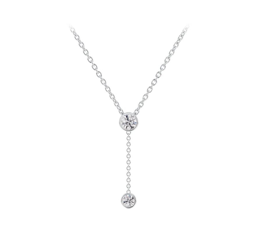 【即納】FOREVER　MARKTWO D COLLECTION　Two D ペンダントプラチナ　ダイヤ0.3ct シンプルネックレス｜セドナストーンジュエリー