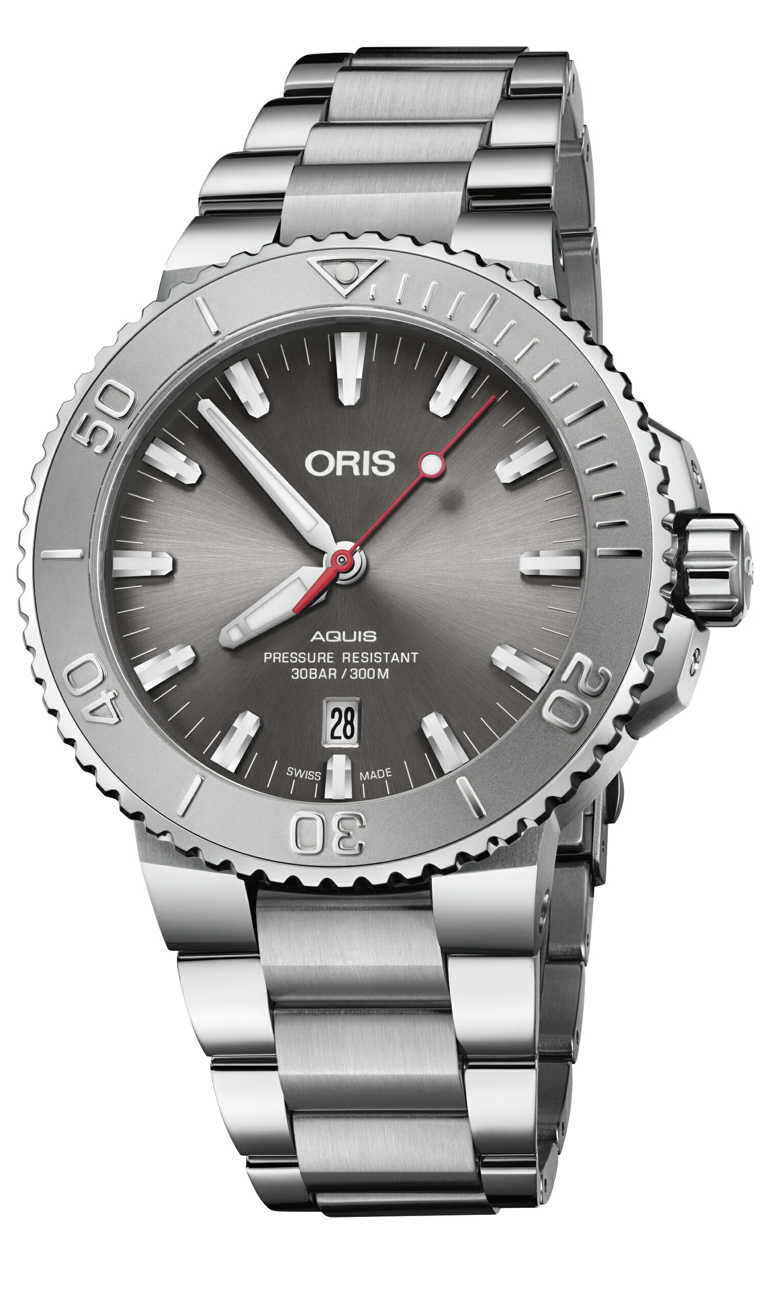 オリス ORIS アクイス デイトレリーフ グレー 300m防水 ORIS スイス製ORIS【オリス】AQUIS アクイスデイト・レリーフ
