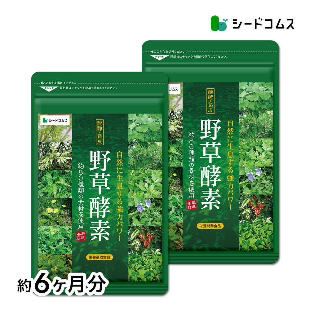 野草酵素≪約6ヶ月分≫ ダイエット エンザイム 酵素サプリ 酵素 カプセル 野菜 野草 果物 発酵 熟成 ダイエットサプリ　送料無料 サプリ サプリメント 酵素 野草酵素 野草 プチ断食 や 酵素ドリンク より手軽 健康食品