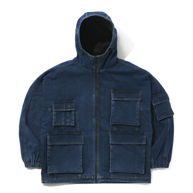 BSRABBIT【ビーエスラビット】DSXBS WAX REAL DENIM 5 POCKET HOODED JACKET DEEP BLUE【置き目品】