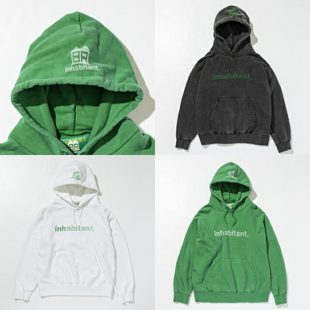 INHABITANT【インハビタント】スエットフード Logo Foodie 【定まり品】