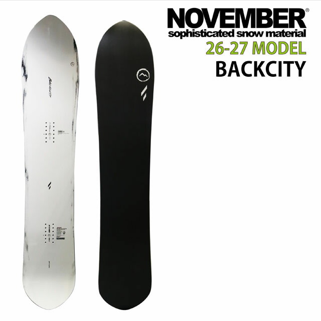 【取って置く商いもの】NOVEMBER BACKCITY 158-162糎 ノーベンバーバックシティー 2026-27ひな型