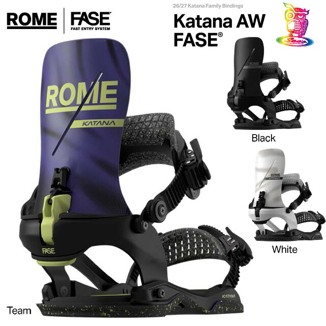 【予約商品】26-27 ROME SNOWBOARDS【ローム】KATANA AW FASE BINDING ビンディング スノーボード【正規品】｜ボード専門店シーズ