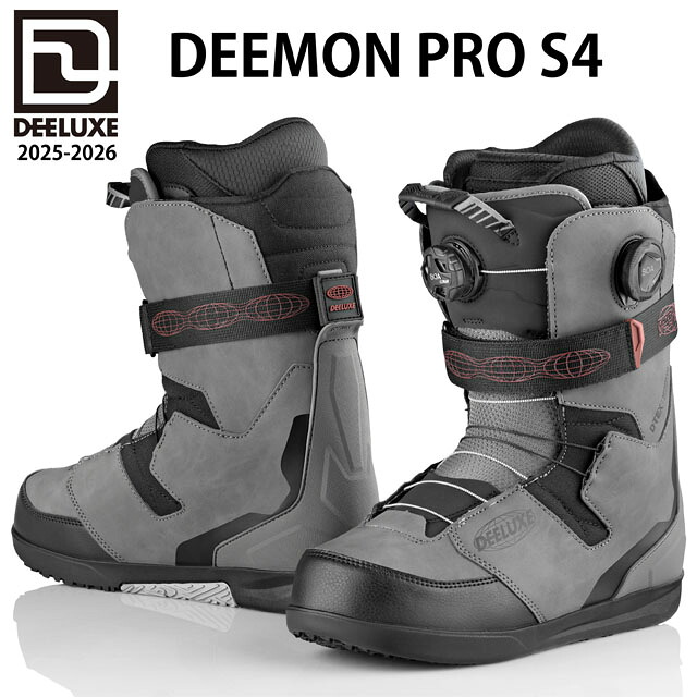 25-26 DEELUXE 【ディーラックス】ブーツ DEEMON PRO S4  色つや：MERCURY GREY【定め事品】