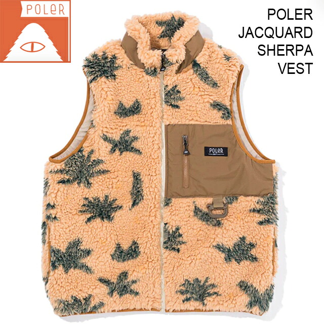 POLER【ポーラー】POLER JACQUARD SHERPA VEST/ジャガード シェルパ ベスト
