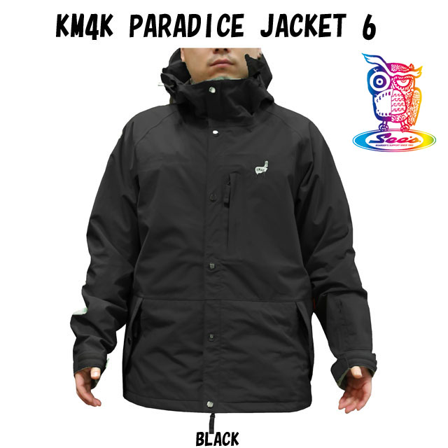 KM4K カモシカ スノーボードウェア PARADICE 新商品 2021春大特価セール！ 正規品 6 JACKET カラー：BLACK