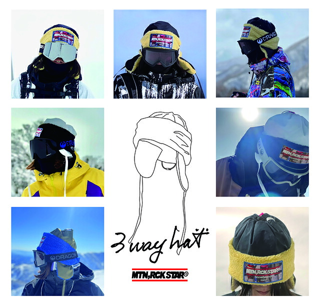 MOUNTAIN ROCK STAR【マウンテンロックスター】3WAY HAT   スリー通い路 かぶり笠 ボア フリース