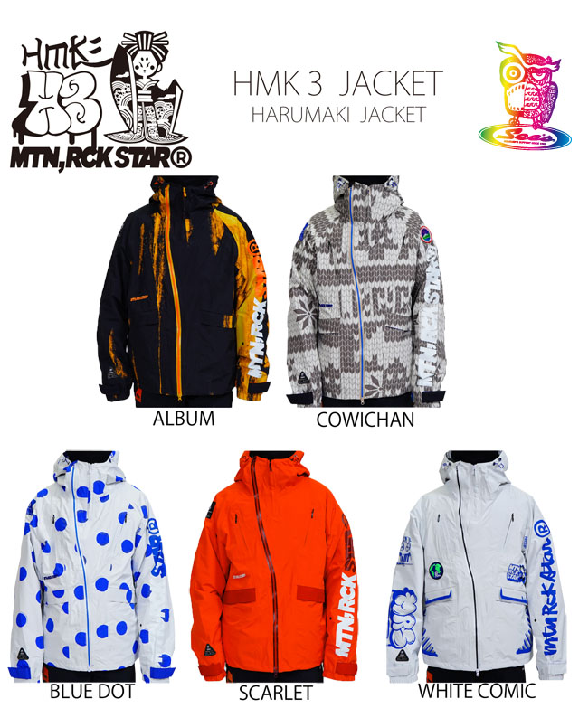 【取っておく商いもの】26-27 MTN.ROCK STAR【マウンテンロックスター】HMK3 JACKET 3LAYER HARUMAKI スノーボード お召しもの【置き目品】