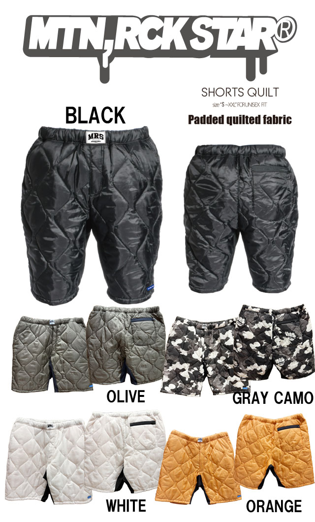 26-27 MTN.ROCK STAR【マウンテンロックスター】EARLY模範例 SHORTS QUILT   スノーボード 肌付き【置き目品】